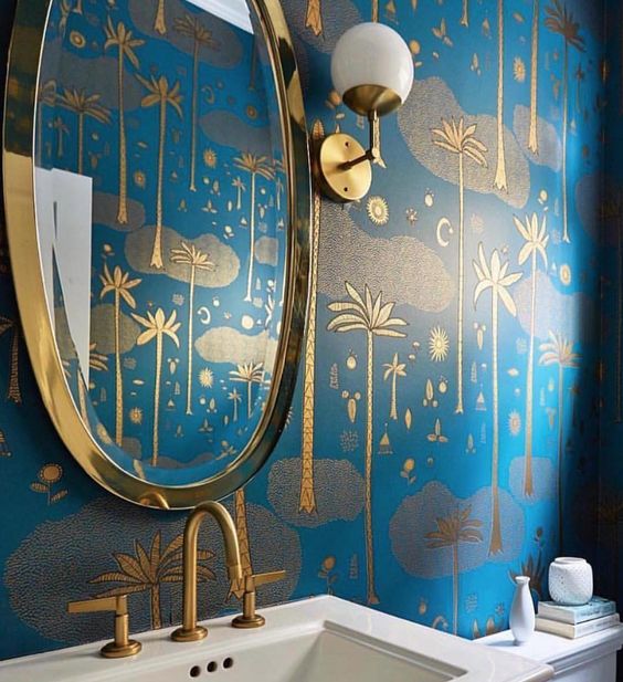 40 Bathroom Wallpaper Ideas Floral Patterned And More